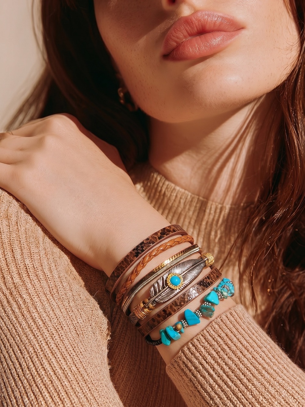 Turquoise Multi-Stack Women's Bracelet